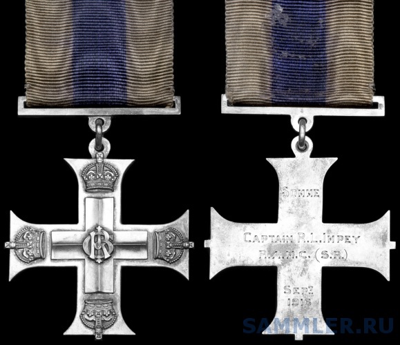 Military Cross, G.V.R., reverse inscribed, ‘Somme Captain R. L. Impey, R.A.M.C.(S.R.) Sept. 1916’.jpg