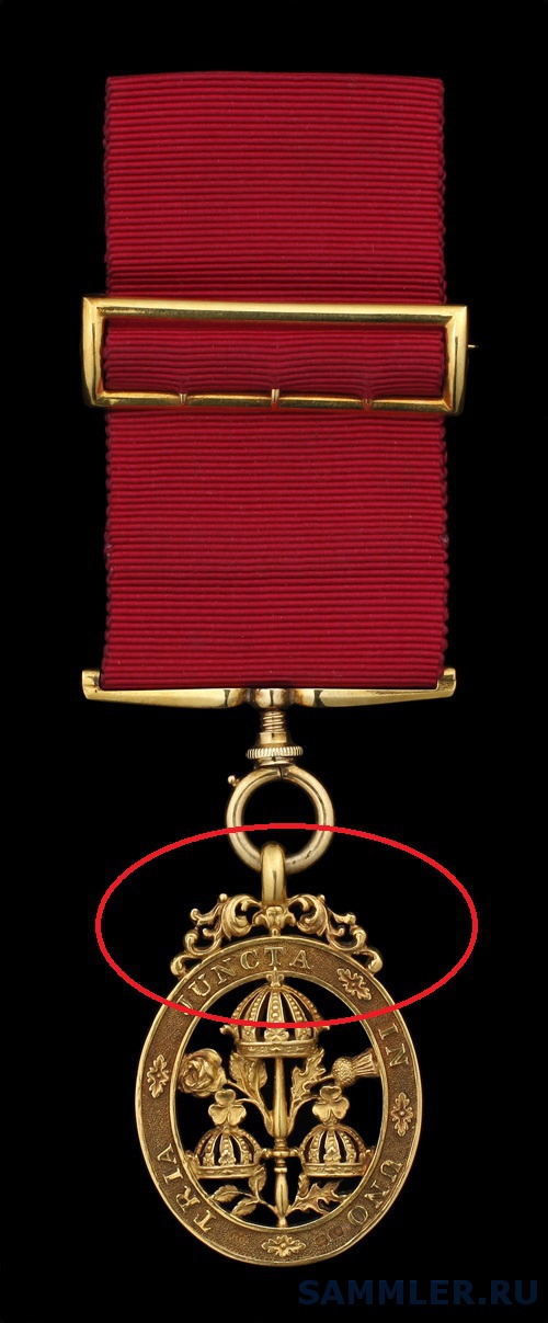 The Most Honourable Order of the Bath, Civil Division, Companion&#39;s (C.B.) breast Badge, gold (Hallmarks for London 1887).jpg