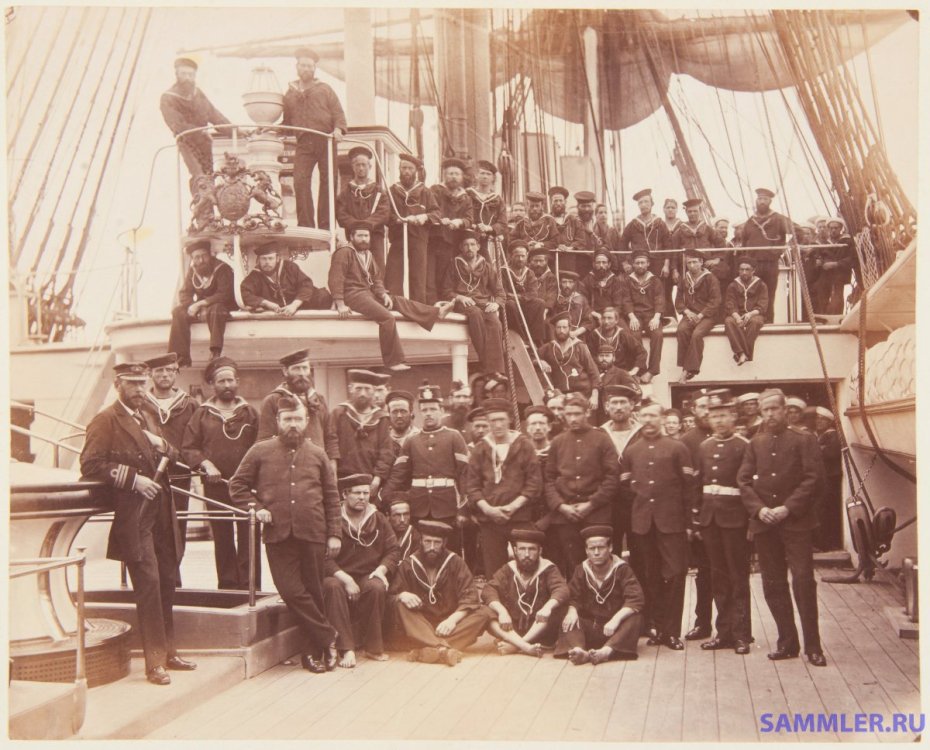 The Commander and men on board HMS Sultan 1877.jpg